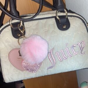 Juicy Couture Vintage Dream Ivory and Pink Satchel